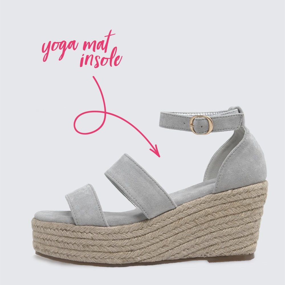 NALHO Amara Platform Wedge in Grey